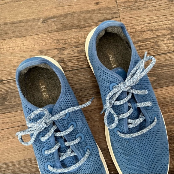 Allbirds Shoes Men's 11 Tree Runners Blue Wool Sneakers - Picture 7 of 8